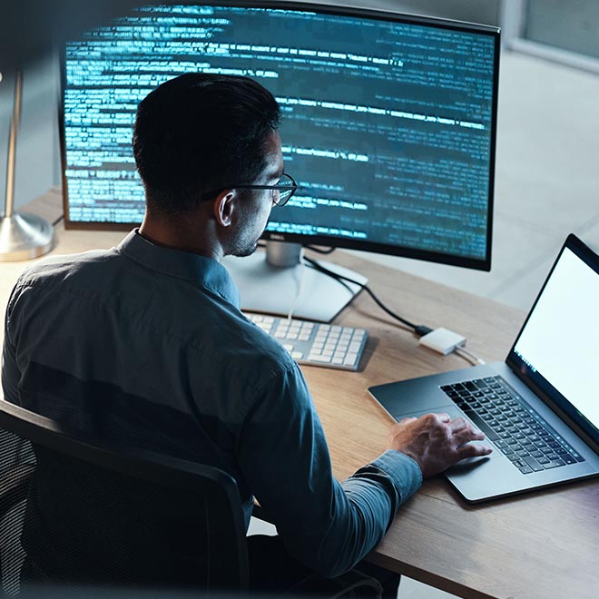 Male software developer
