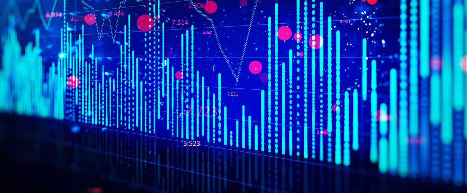 Abstract, panoramic digital visualization of financial data